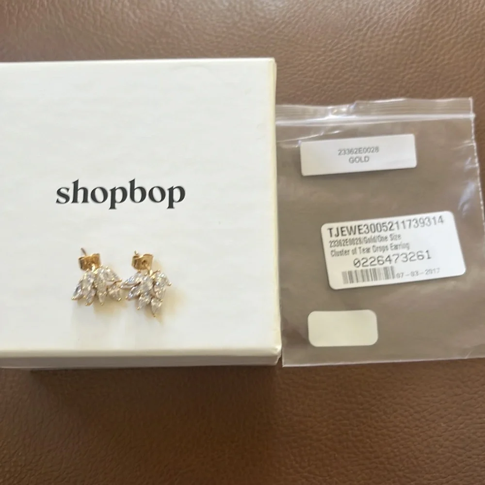 Shopbop Theia Jewelry Cluster of Teardrops Pierced Earrings - Picture 4 of 4